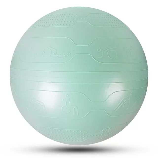 Piłka gimnastyczna inSPORTline Stretch Ball Ø 75 cm ∙ antypoślizgowa ∙ wypustki masujące ∙ nośność 200 kg ∙ pompka w zestawie - mus mokka - Miętowy