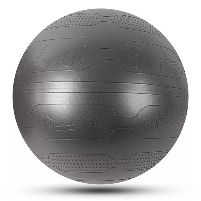 Piłka gimnastyczna inSPORTline Stretch Ball Ø 75 cm ∙ antypoślizgowa ∙ wypustki masujące ∙ nośność 200 kg ∙ pompka w zestawie - mus mokka - Czarny