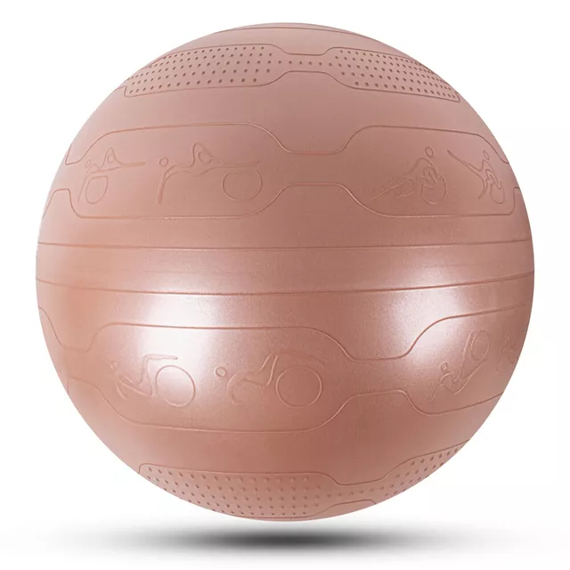 Piłka gimnastyczna inSPORTline Stretch Ball Ø 75 cm ∙ antypoślizgowa ∙ wypustki masujące ∙ nośność 200 kg ∙ pompka w zestawie - mus mokka - mus mokka