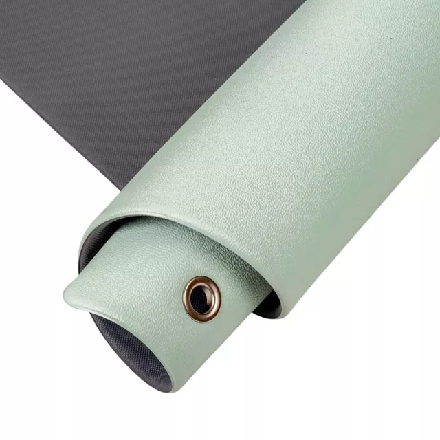 Mata do ćwiczeń inSPORTline Aero Advance 120×60 cm ∙ pianka z pamięcią ∙ 9 mm ∙ antypoślizgowa ∙ otwory ∙ imitacja skóry - Czarno-szary
