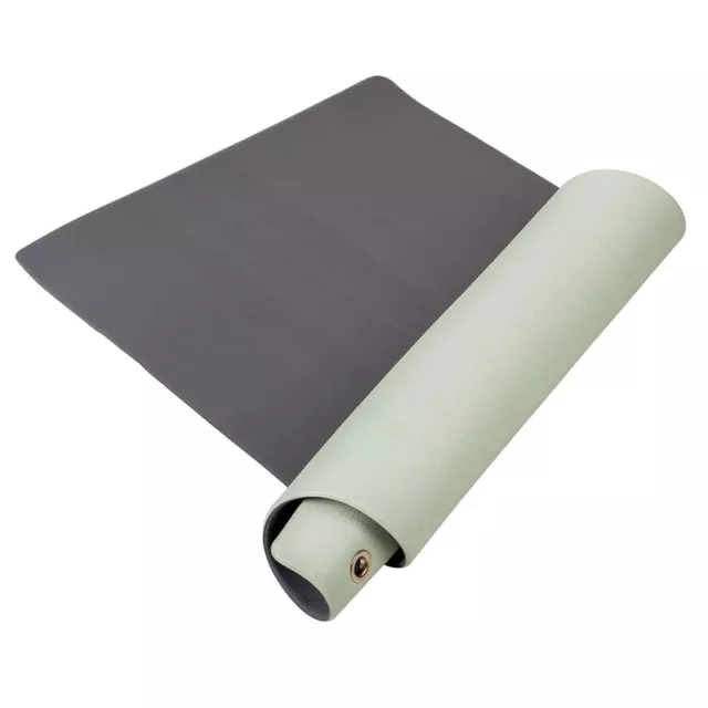 Mata do ćwiczeń inSPORTline Aero Advance 120×60 cm ∙ pianka z pamięcią ∙ 9 mm ∙ antypoślizgowa ∙ otwory ∙ imitacja skóry - Czarno-szary