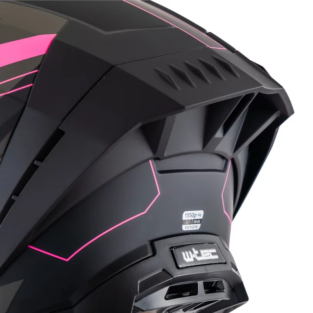 Kask motocyklowy W-TEC Voltik Shockrose ∙ blenda przeciwsłoneczna ∙ system wentylacji ∙ wyjmowana wyściółka