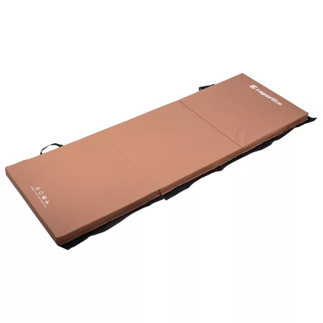 Składany materac gimnastyczny mata inSPORTline Trifold 180x60x5 cm - Czarny