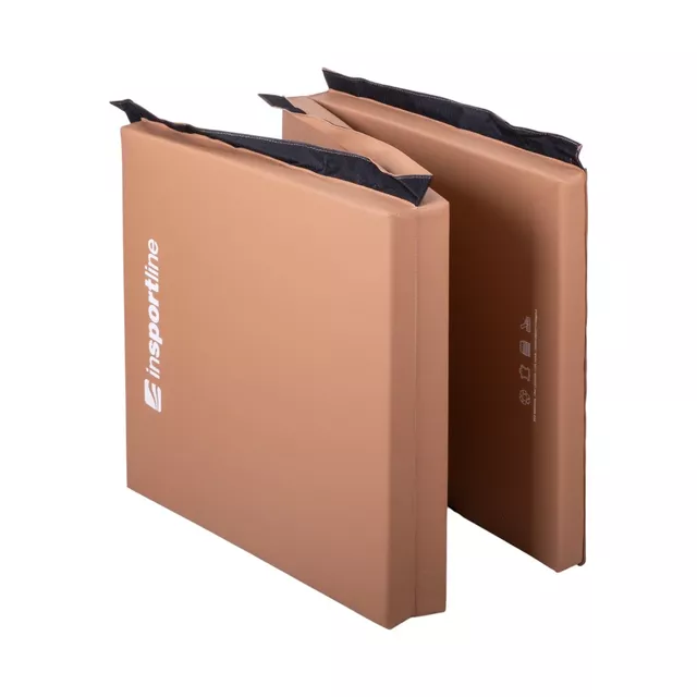 Składany materac gimnastyczny mata inSPORTline Trifold 180x60x5 cm - Czarny