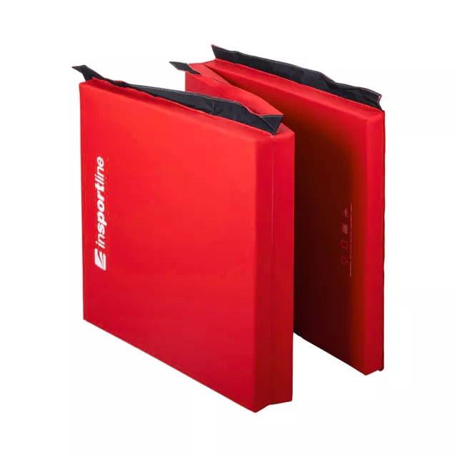 Składany materac gimnastyczny mata inSPORTline Trifold 180x60x5 cm - Czarny