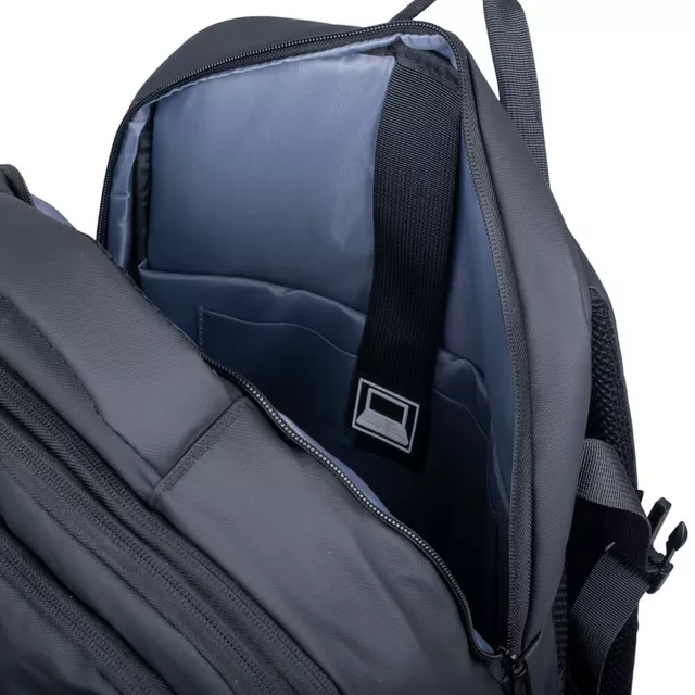 Plecak podróżny inSPORTline Wingmate 33–50 l ∙ regulowana pojemność ∙ otwarcie jak walizka ∙ kieszeń na laptopa 17,3" ∙ kabel do powerbanka