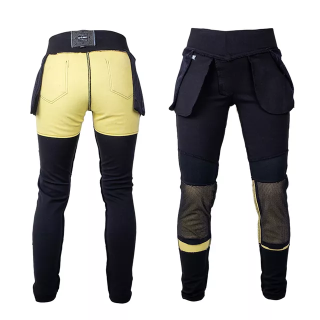 Legginsy motocyklowe damskie W-TEC Lukrecia Evo ∙ wzmocnienie aramidowe ∙ wyjmowane protektory kolan ∙ 4 praktyczne kieszenie ∙ elastyczny materiał