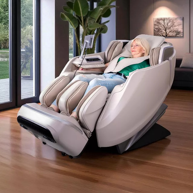 Fotel masujący inSPORTline Balsadena ∙ masaż 4D, powietrzny ∙ ogrzewanie ∙ Bluetooth ∙ Zero Gravity ∙ Zero Space - Beżowy