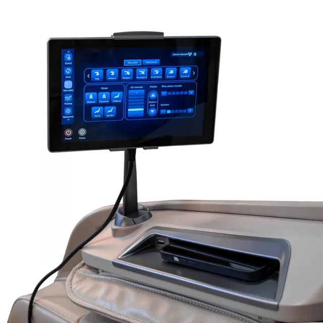 Fotel masujący inSPORTline Balsadena ∙ masaż 4D, powietrzny ∙ ogrzewanie ∙ Bluetooth ∙ Zero Gravity ∙ Zero Space - Beżowy