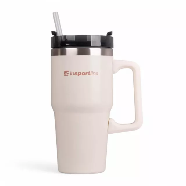 Kubek termiczny inSPORTline Teasara 600 ml ∙ stal nierdzewna ∙ 6 h ciepła / 10 h zimna - Beżowy