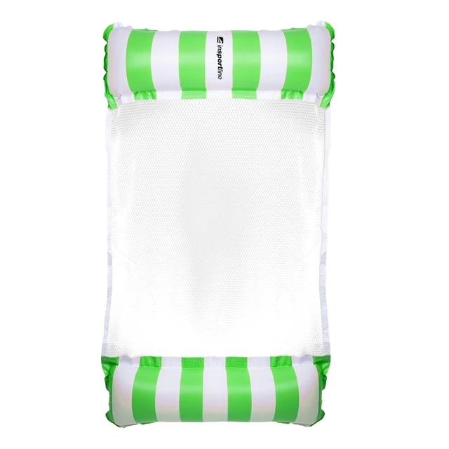 Pompowany materac leżak basenowy inSPORTline WaveBed ∙ nośność 90 kg ∙ PVC i siatka ∙ pompka w zestawie ∙ zawory bezpieczeństwa - Różowy
