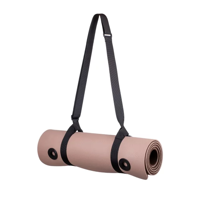Mata do ćwiczeń inSPORTline Kikami 180x61x0,8 cm ∙ z otworami do zawieszenia ∙ antypoślizgowa ∙ z paskiem transportowym ∙ odporna na pot i wodę - bambus beżowo-brązowy