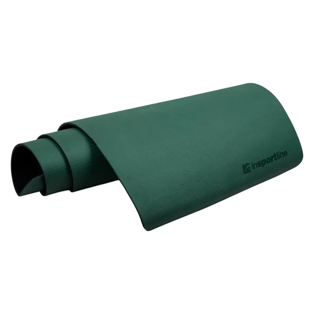 Mata do ćwiczeń inSPORTline Kikami 180x61x0,8 cm ∙ z otworami do zawieszenia ∙ antypoślizgowa ∙ z paskiem transportowym ∙ odporna na pot i wodę - bambus beżowo-brązowy