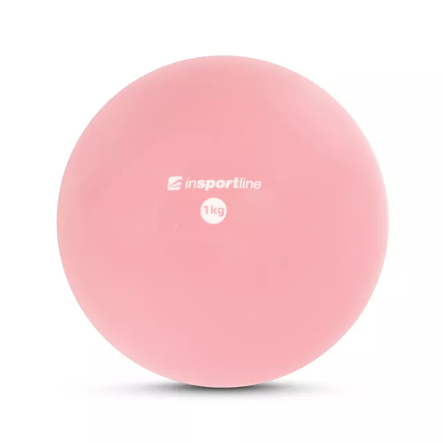 Piłka do jogi inSPORTline Yoga Ball 1 kg ∙ wzmacniająco-stabilizacyjna ∙ do pilates, jogi, rehabilitacji - Różowy