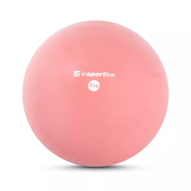 Piłka do jogi inSPORTline Yoga Ball 2 kg ∙ wzmacniająco-stabilizacyjna ∙ do pilates, jogi i rehabilitacji - Różowy