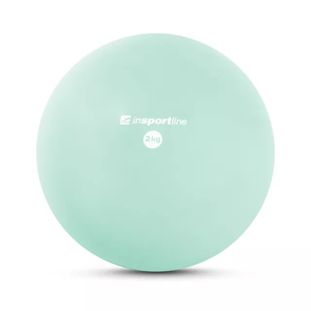 Piłka do jogi inSPORTline Yoga Ball 2 kg ∙ wzmacniająco-stabilizacyjna ∙ do pilates, jogi i rehabilitacji - Miętowy