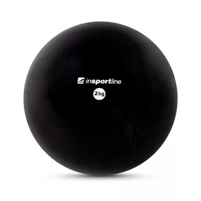Piłka do jogi inSPORTline Yoga Ball 2 kg ∙ wzmacniająco-stabilizacyjna ∙ do pilates, jogi i rehabilitacji - Czarny