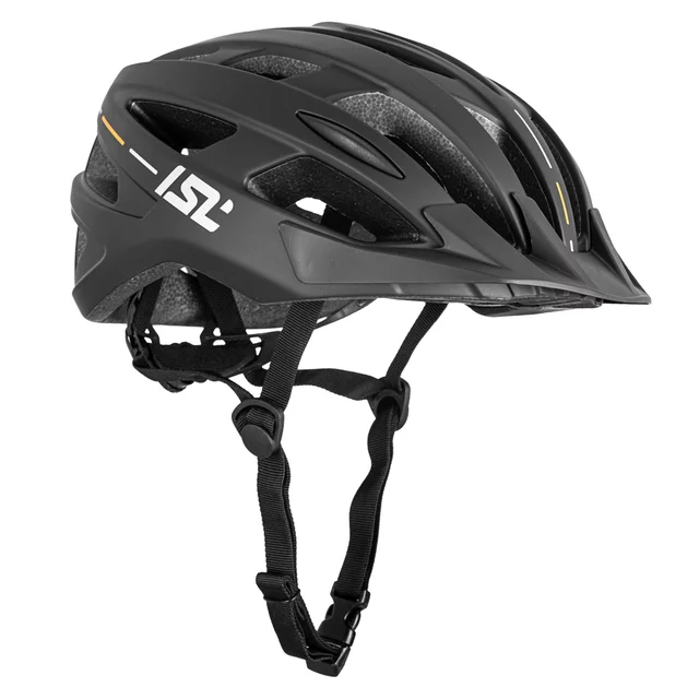 Kask rowerowy inSPORTline Winsdor ∙ nowoczesny design ∙ technologia in-mold ∙ zdejmowany daszek ∙ wysoka wentylacja - Matowa czerń/tytanowa szarość