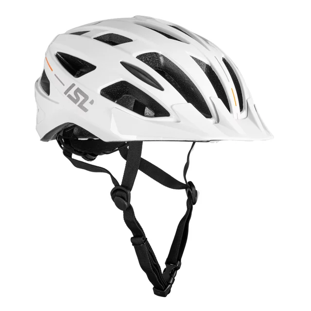 Kask rowerowy inSPORTline Winsdor ∙ nowoczesny design ∙ technologia in-mold ∙ zdejmowany daszek ∙ wysoka wentylacja - Matowa biel/szary tytanowy