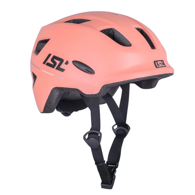 Kask rowerowy dziecięcy 2w1 inSPORTline Lumitto ∙ z lampką LED ∙ technologia in-mold ∙ regulacja pokrętłem ∙ 9 otworów wentylacyjnych - Różowy rumieniec