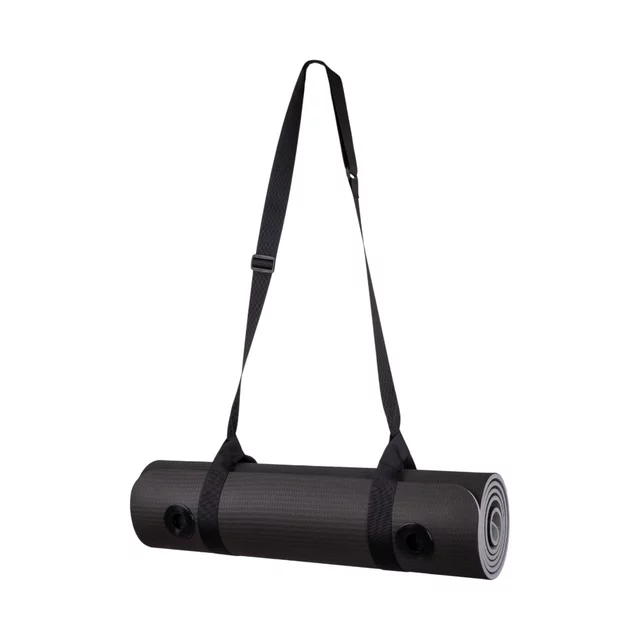 Mata do ćwiczeń inSPORTline Kikami 180x61x0,8 cm ∙ z otworami do zawieszenia ∙ antypoślizgowa ∙ z paskiem transportowym ∙ odporna na pot i wodę - bambus beżowo-brązowy