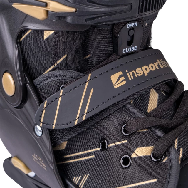 Łyżwy regulowane z futerkiem inSPORTline Golnes ∙ unisex ∙ ocieplane ∙ ComfortFit ∙ Thermo Fit ∙ AdjusTouch - Czarny