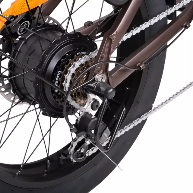 Składany rower elektryczny typu fat bike inSPORTline ISL Baxom 840Wh 20" - Czarny