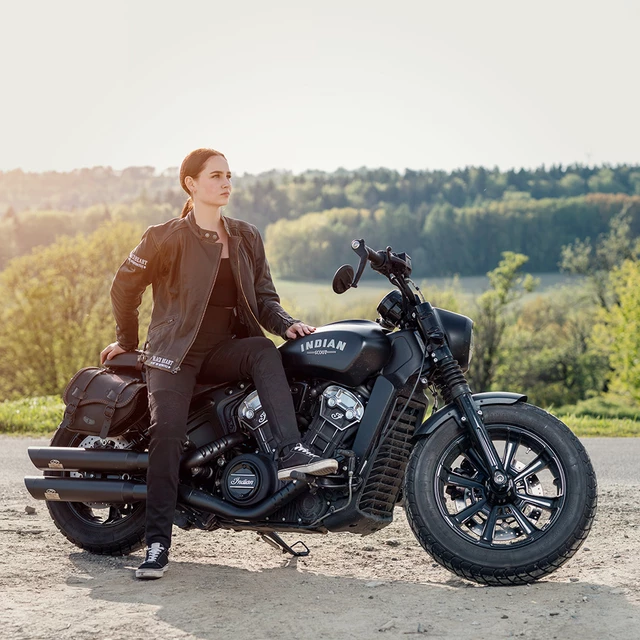 Damskie legginsy motocyklowe W-TEC Noposum z aramidem - Czarny