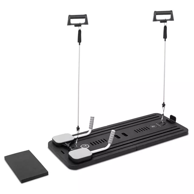Reformer do pilatesu inSPORTline Trancer Basic ∙ antypoślizgowa deska ∙ składana konstrukcja ∙ stacja na telefon - Fioletowy