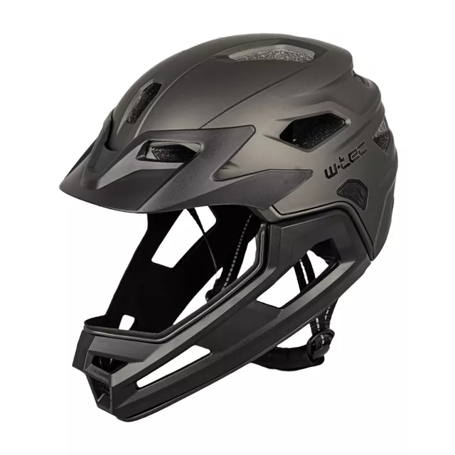Kask Downhill na rower motor enduro  W-TEC Estreito - Matt Metal