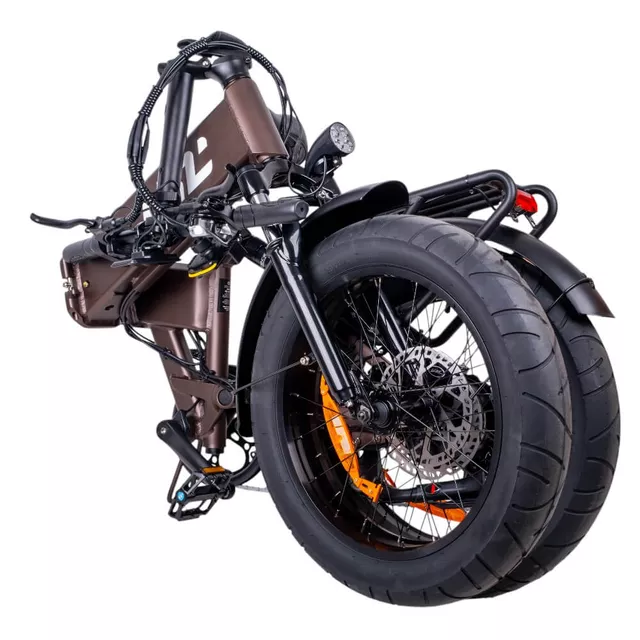 Składany rower elektryczny typu fat bike inSPORTline ISL Baxom 840Wh 20" - Czarny