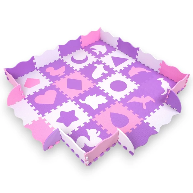 Mata puzzle piankowe inSPORTline Burgino ∙ dla maluchów ∙ 36 elementów ∙ stymulacja motoryki ∙ miękka pianka ∙ z torbą