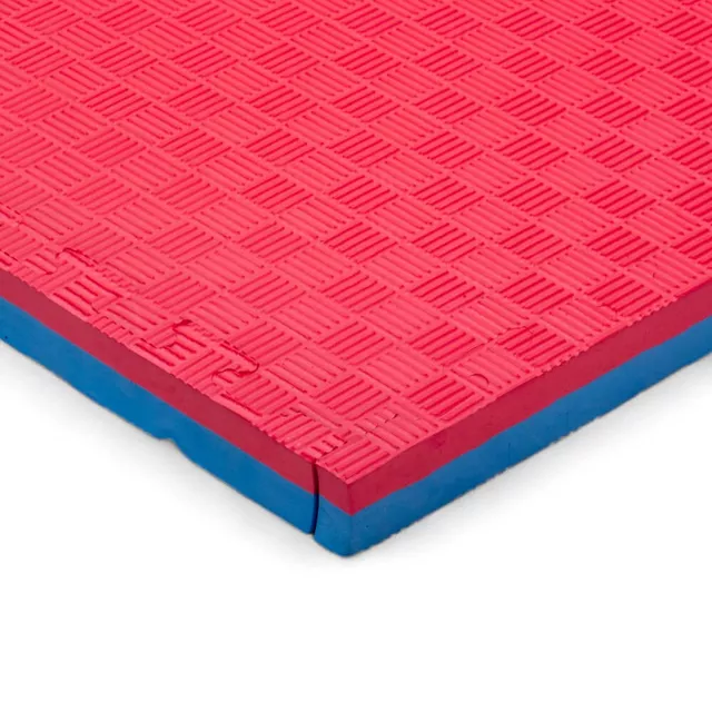 Mata puzzle fitness tatami na podłogę ochronna inSPORTline Malmeida 100x100x4 cm - szaro-czarny, wzór słomkowy