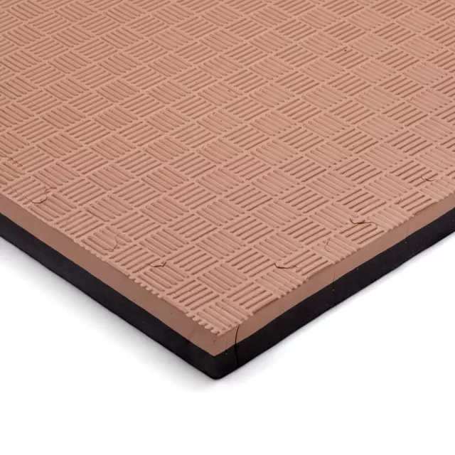 Mata puzzle fitness tatami na podłogę ochronna inSPORTline Malmeida 100x100x4 cm - szaro-czarny, wzór słomkowy