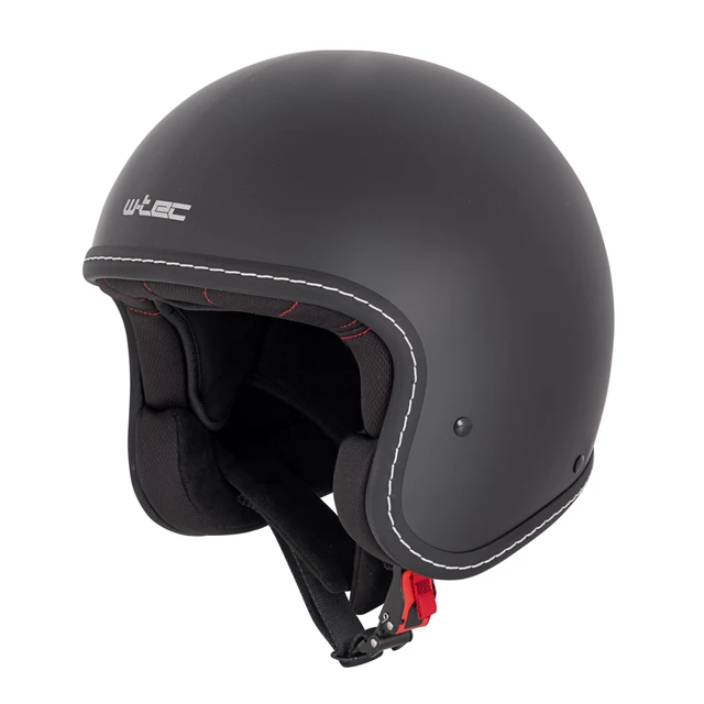 Kask motocyklowy otwarty W-TEC Badachos - Czarny błyszczący - Czarny matowy
