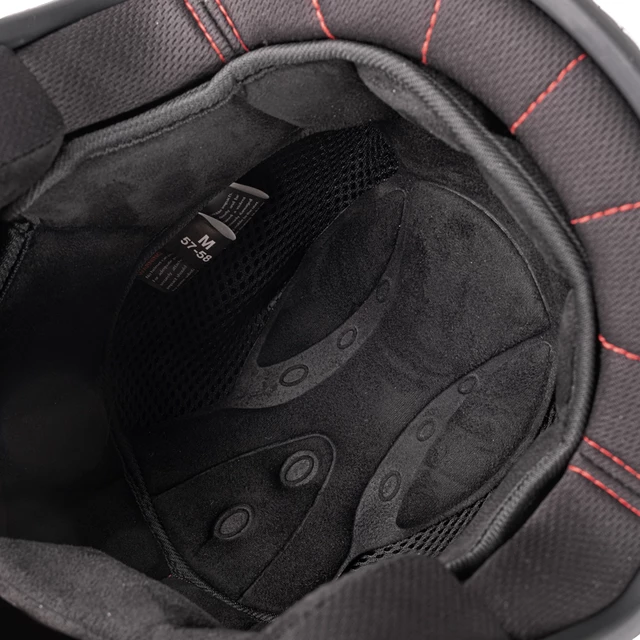 Kask motocyklowy otwarty W-TEC Badachos - Czarny błyszczący