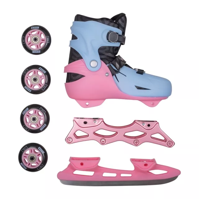 Regulowane rolki / wrotki / łyżwy 4w1 inSPORTline Fourtuna ∙ ABEC-7 ∙ unisex ∙ MicroLock ∙ AdjusTouch ∙ Safety Ankle