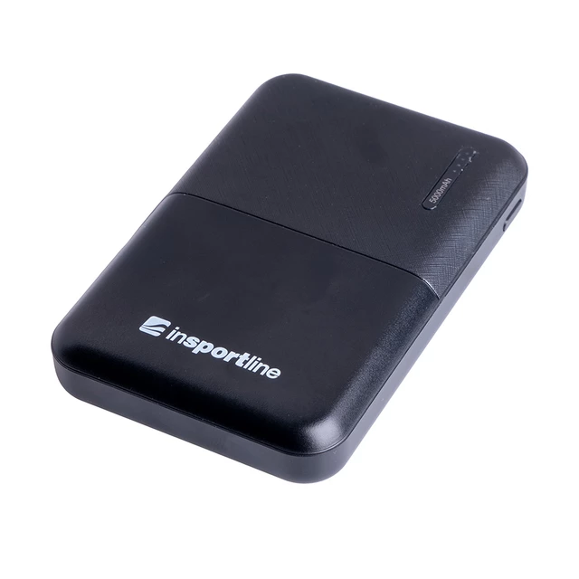 Powerbank inSPORTline PowerFive II slim 5 000 mAh ∙ 2x USB-A 5V/2A ∙ szybkie ładowanie ∙ polimerowa bateria ∙ waga 125 g ∙ LED