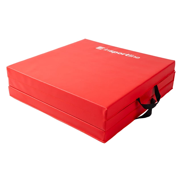 Składany materac gimnastyczny mata inSPORTline Trifold 180x60x5 cm - Czarny