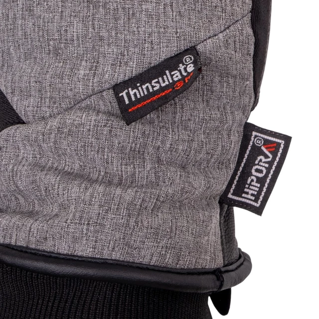 Rękawiczki motocyklowe i narciarskie W-TEC Sabresul ∙ kozia skóra/softshell ∙ membrana Hipora ∙ izolacja Thinsulate 3M ∙ touch screen