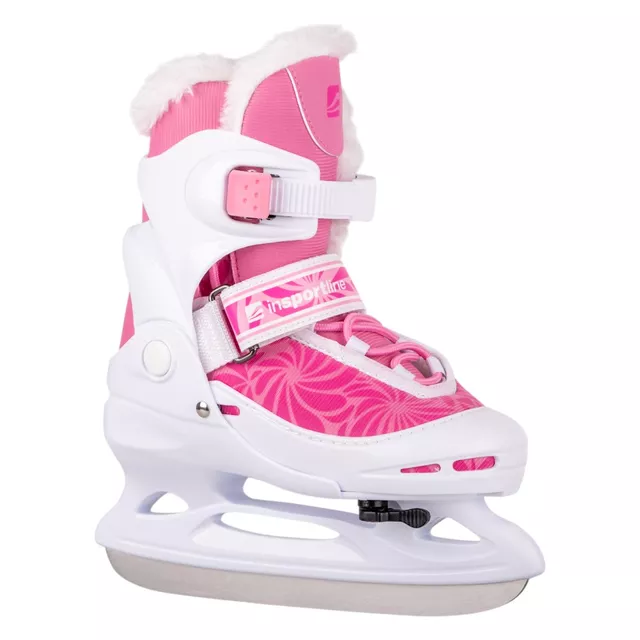Łyżwy dziecięce z ciepłym futerkiem inSPORTline Izabely Pro ∙ komfort termiczny ∙ MicroLock ∙ AdjusTouch ∙ Safety Ankle