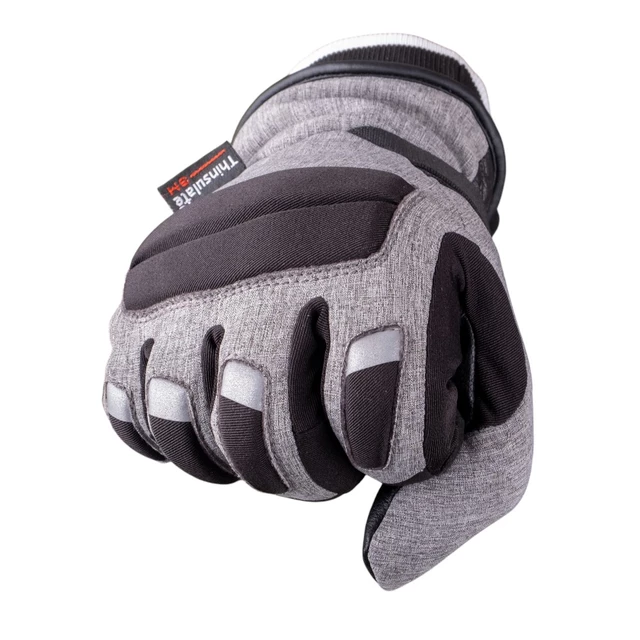 Rękawiczki motocyklowe i narciarskie W-TEC Sabresul ∙ kozia skóra/softshell ∙ membrana Hipora ∙ izolacja Thinsulate 3M ∙ touch screen