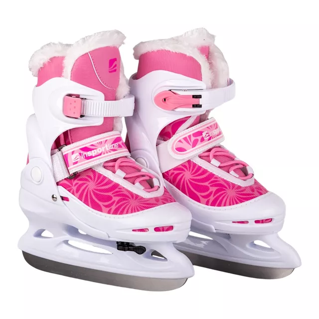 Łyżwy dziecięce z ciepłym futerkiem inSPORTline Izabely Pro ∙ komfort termiczny ∙ MicroLock ∙ AdjusTouch ∙ Safety Ankle