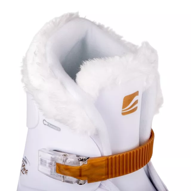 Łyżwy dziecięce z ciepłym kożuszkiem inSPORTline Kira Pro ∙ komfort termiczny ∙ MicroLock ∙ ComfortFit ∙ Safety Ankle