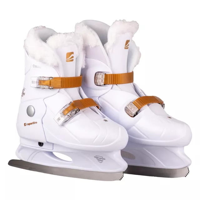 Łyżwy dziecięce z ciepłym kożuszkiem inSPORTline Kira Pro ∙ komfort termiczny ∙ MicroLock ∙ ComfortFit ∙ Safety Ankle