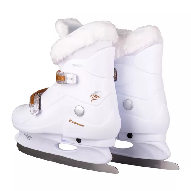 Łyżwy dziecięce z ciepłym kożuszkiem inSPORTline Kira Pro ∙ komfort termiczny ∙ MicroLock ∙ ComfortFit ∙ Safety Ankle