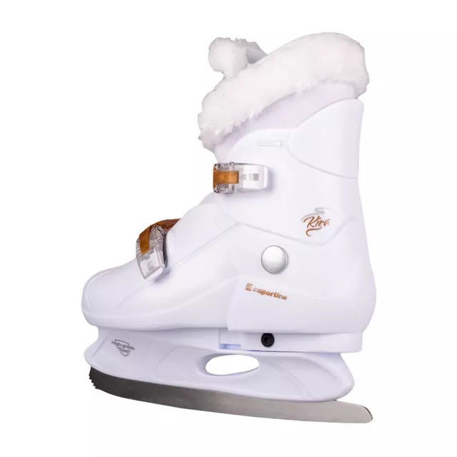 Łyżwy dziecięce z ciepłym kożuszkiem inSPORTline Kira Pro ∙ komfort termiczny ∙ MicroLock ∙ ComfortFit ∙ Safety Ankle