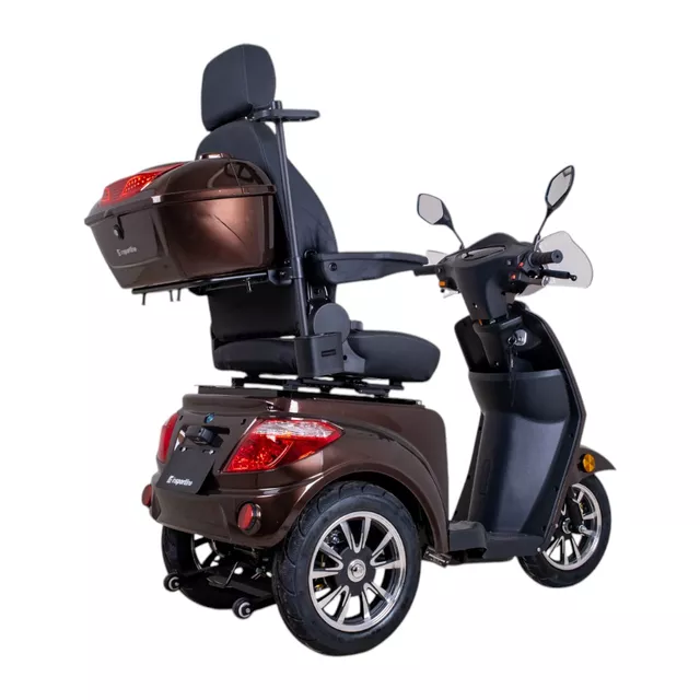 Trójkołowy wózek elektryczny inSPORTline Zorica Deluxe ∙ hamulec elektromagnetyczny ∙ 3 tryby prędkości ∙ zasięg 45 km - Niebieski