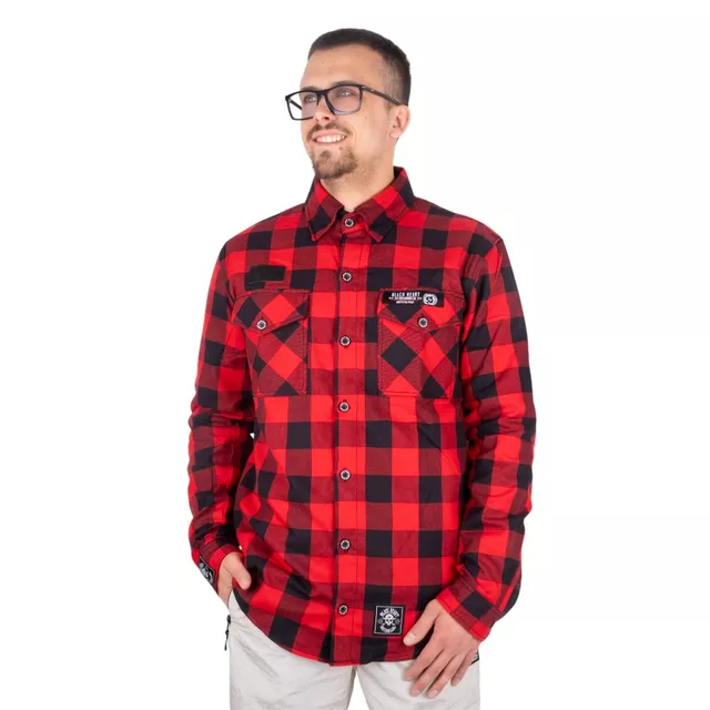 Koszula flanelowa męska motocyklowa W-TEC Black Heart Respector II