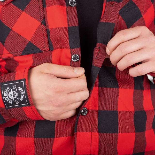Koszula flanelowa męska motocyklowa W-TEC Black Heart Respector II